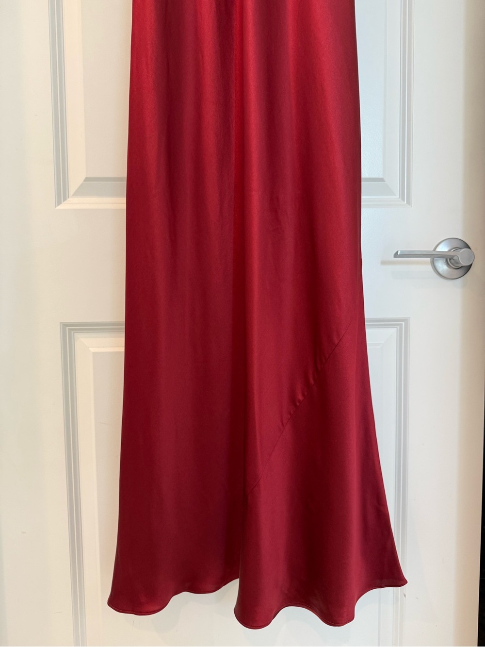 NEW REFORMATION Parma Silk Burgundy Red Slip Dress, wedding guest max dress - Picture 8 of 14